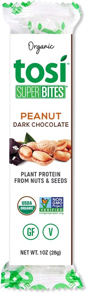 Amazon.com : Tosi Organic SuperBites Vegan Snacks, Peanut Dark